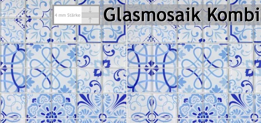 Glasmosaik Kombination 4mm
