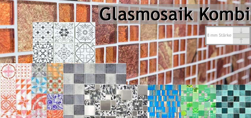 Glasmosaik Kombi 8mm