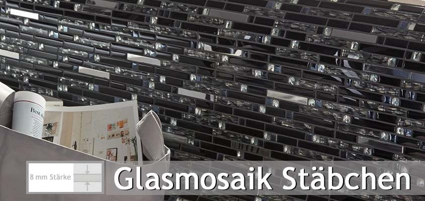 Glasmosaik Stäbchen 8mm