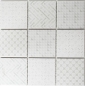 Preview: Fliese weiss grau Retro Vintage Mosaik Landhaus Stil Keramik 22B-1401