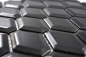 Preview: Retro Mosaik Fliese Keramik Diamant schwarz glänzend 13MD-0311