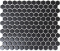 Preview: Mosaik Fliese Keramikmosaik Hexagon schwarz matt 11A-0311