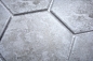 Preview: Mosaik Fliese Keramikmosaik grau Hexagon Zement 11F-0202