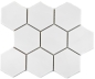 Preview: Mosaik Fliese Keramikmosaik Hexagon weiß glänzend 11F-0101