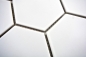 Preview: Mosaik Fliese Keramikmosaik Hexagon weiß matt 11F-0111