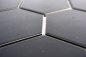 Preview: Mosaik Fliese Keramikmosaik Hexagon schwarz matt 11F-0311