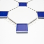Preview: Mosaik Fliese Keramikmosaik Octagonal weiß matt kobaltblau glänzend Octa-180