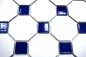 Mobile Preview: Mosaik Fliese Keramikmosaik blau Octagon weiß matt blau glänzend 13-OctaG464