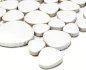 Mobile Preview: Kieselmosaik Drops weiß glänzend Keramiksteine Mosaiksteine Duschboden Duschwand 12-0102