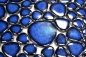 Preview: Kieselmosaik Drops kobaltblau glänzend Keramiksteine Mosaiksteine Duschboden Duschwand 12-0405