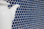 Mobile Preview: Knopfmosaik Rundmosaik Loop Penny kobaltblau glänzend Keramik 10-0405