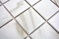 Mobile Preview: Mosaik Fliese weiß Calacatta beige marmorierte Steinoptik Keramikmosaik 14-0112