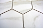Mobile Preview: Mosaik Fliese Keramikmosaik weiß Hexagon Calacatta 11F-0112