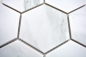 Mobile Preview: Mosaik Fliese Keramikmosaik weiß Hexagon Carrara 11F-0102