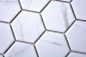 Mobile Preview: Mosaik Fliese Keramikmosaik weiß Hexagon Carrara 11G-0102