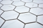 Mobile Preview: Mosaik Fliese Keramikmosaik weiß Hexagon Carrara 11G-0102