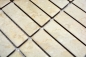 Preview: Mosaik Fliese Keramikmosaik Stäbchen beige gelb Travertin Steinoptik 24-STSO45