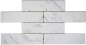 Mobile Preview: Halbverband Fliese weiß grau Carrara Keramik Fliesenspiegel Küche 24CD-0102