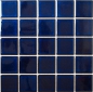 Preview: Mosaik Fliese kobaltblau dunkelblau glänzend Keramik Poolmosaik Schwimmbadmosaik 14-0405
