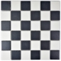 Mobile Preview: Mosaik Fliese schwarz weiß Schachbrett rutschsicher Keramikmosaik 14-0103-R10