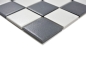 Mobile Preview: Mosaik Fliese schwarz weiß Schachbrett rutschsicher Keramikmosaik 14-0103-R10