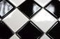 Preview: Mosaik Fliese Schachbrett schwarz weiß glänzend Keramikmosaik 16-CD200