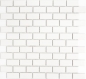 Preview: Halbverband Mosaik Fliese weiß glänzend Brick Keramik Fliesenspiegel Küche 24-3WG