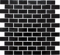 Mobile Preview: Halbverband Mosaik Fliese schwarz glänzend Brick Keramik Fliesenspiegel Küche 24-4BG