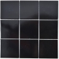 Mobile Preview: Fliese schwarz matt Keramik Mosaik Kachel Wandfliese 23-0311
