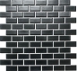 Mobile Preview: Halbverband Mosaik Fliese schwarz matt Brick Keramik Fliesenspiegel Küche 24-04BM
