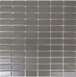 Preview: Piastrella di mosaico Mosaico ceramico metallo grigio opaco strisce 24B-0211