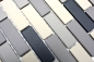 Preview: Keramikmosaik Rutschhemmung R10 hellbeige grau Brick unglasiert 26-0206-R10