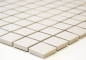 Preview: Mosaik Quadrat uni hellbeige unglasiert Keramik matt R10