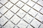 Preview: Mosaic ceramic unglazed cream white matt - 10 mosaic sheets