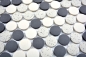 Mobile Preview: Keramikmosaik Rutschhemmung beige schwarz Knopf unglasiert 10-0113-R10