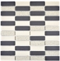 Mobile Preview: Mosaik Fliese Rutschhemmung Keramikmosaik beige schwarz Stäbchen unglasiert 24-0113-R10