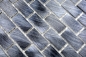 Preview: Mosaik Fliese Aluminiummosaik Schwarz Brickoptik Gebürstet Fliesenspiegel Wandfliese - 48-0304