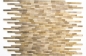 Preview: Mosaik Fliese Aluminiummosaik Gold Braun Beige Stäbchen Gebürstet Wandverkleidung - 49-L103D