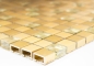Mobile Preview: Mosaik Fliese Aluminiummosaik Glasmosaik Gold Klar Fliesenspiegel Wandverkleidung - 49-A307