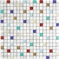 Preview: Mosaique Carreau aluminium Mosaique verre Argent Multicolore - 10 feuilles de mosaique