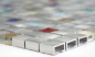 Preview: Mosaique Carreau aluminium Mosaique verre Argent Multicolore - 10 feuilles de mosaique