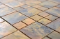 Preview: Mosaik Fliese Kupfer Braun Rost Kombination Wandfliese Mosaikmatte Fliesenspiegel - 49-1502