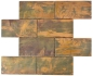 Preview: Mosaik Fliese Kupfer Braun Rost Metrooptik Wandfliese Mosaikmatte Mosaikplatte - 49-1508