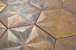 Preview: Mosaik Fliese Kupfer Braun Rost Hexagon Mosaikmatte Mosaikplatte Wandfliese - 49-1516