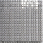Preview: Mosaik Fliese Edelstahl Silber Stahl glänzend Küchenwand Badfliese Mosaikmatte - 129-15G