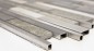 Preview: Quartzite ALU Metal Mosaique en batonnets argent gris beige clair 49-XSA535