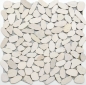 Preview: Galets de riviere Galets de pierre Sol en pierre taille plat blanc cream 30-IN14