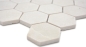 Preview: Hexagonale Mosaik Naturstein Fliese Marmor cream beige Botticino Anticato 42-1212