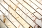 Preview: Mosaique de brisures en batonnets de marbre Mosaique de pierre naturelle beige golden cream polie structure 40B-2807