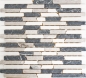Preview: Mosaico Ladrillo mezcla Botticino Gris Nero marmol ladrillo bond look beige gris negro mate
